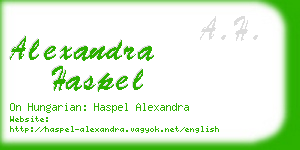 alexandra haspel business card